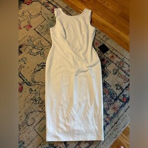 White Bodycon Dress with deep V in back (has boning)